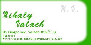 mihaly valach business card